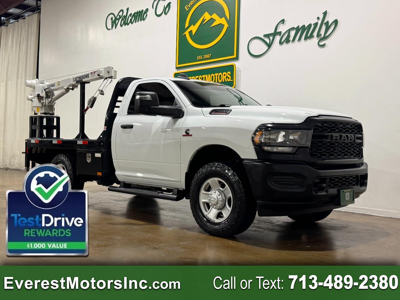 2024 RAM 2500 TRADESMAN 4X4 REGCAB 8FT FLATBED CRANE DIESEL 1OWN