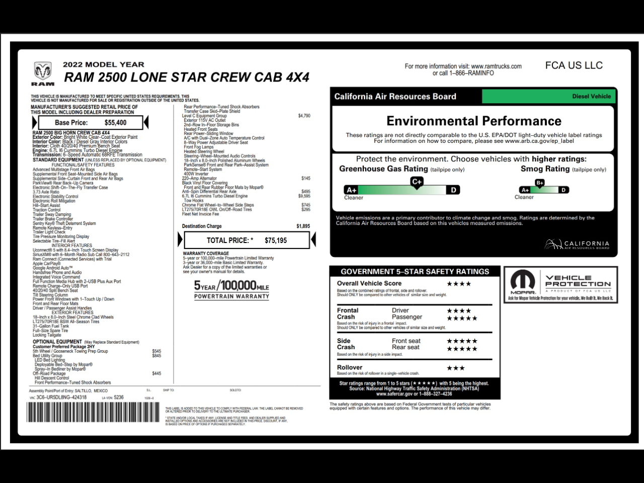 RAM 2500  2022