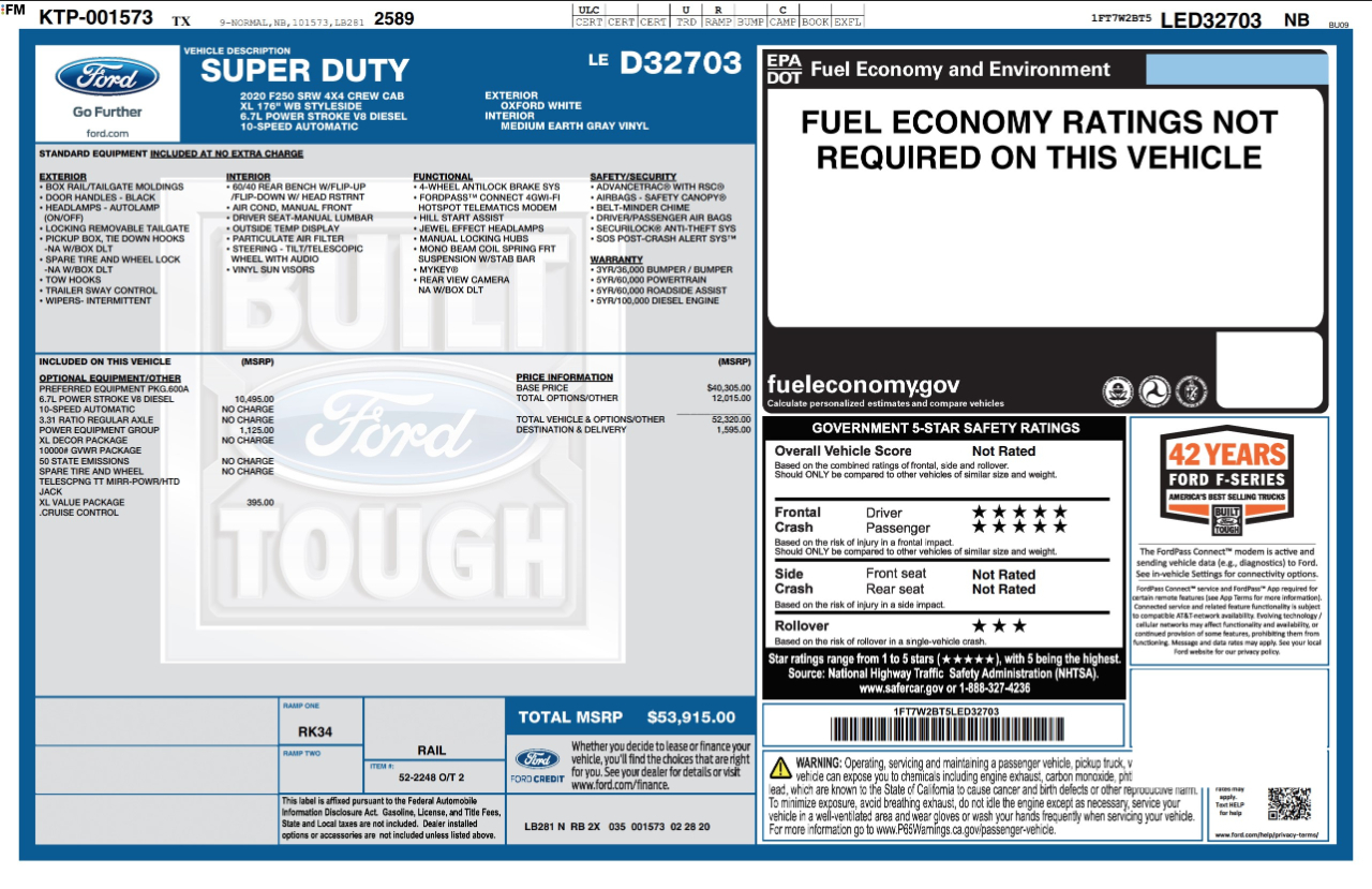 Ford Super Duty F-250 SRW  2020