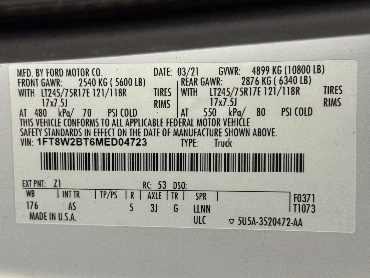 Ford Super Duty F-250 SRW  2021