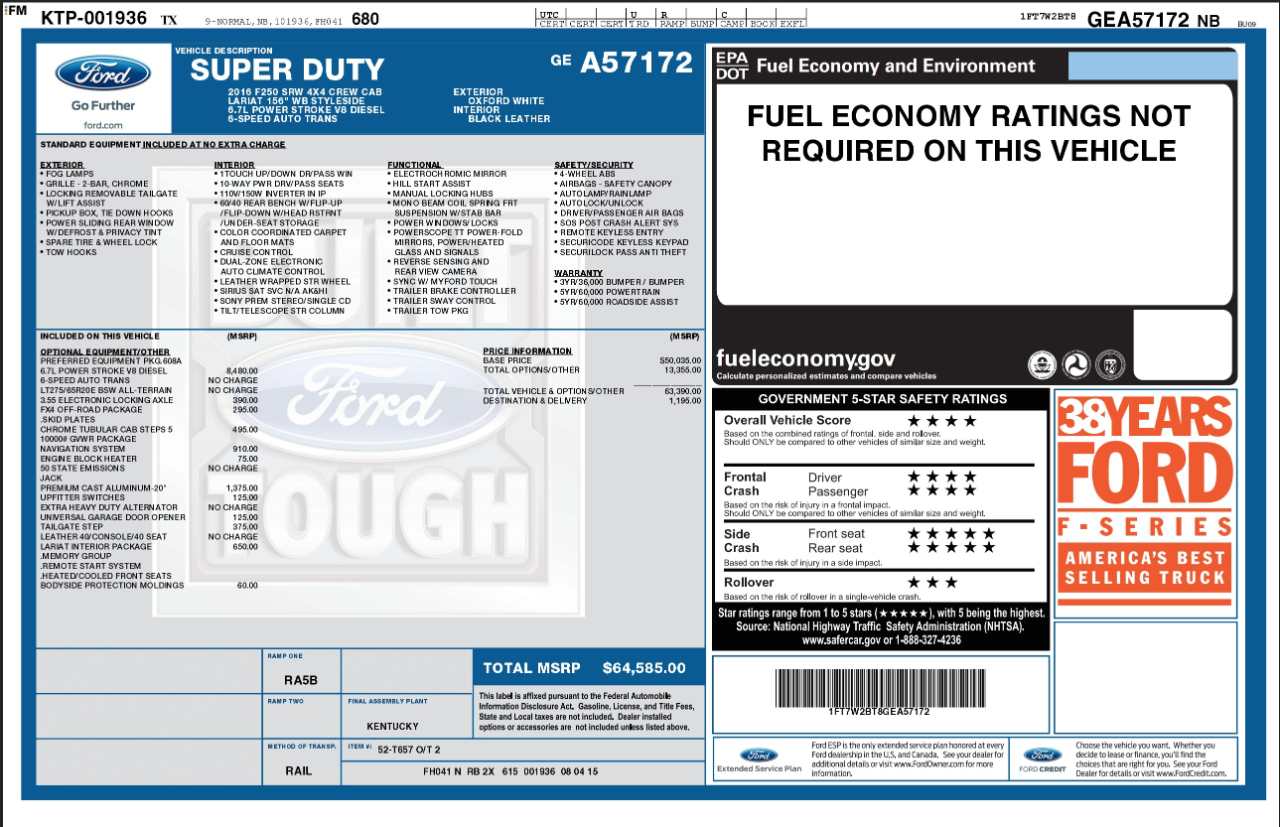 Ford Super Duty F-250 SRW  2016