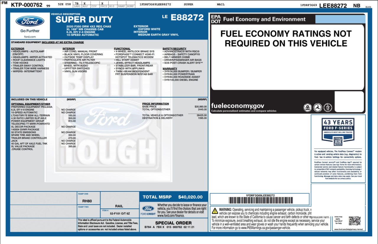 Ford Super Duty F-350 DRW  2020