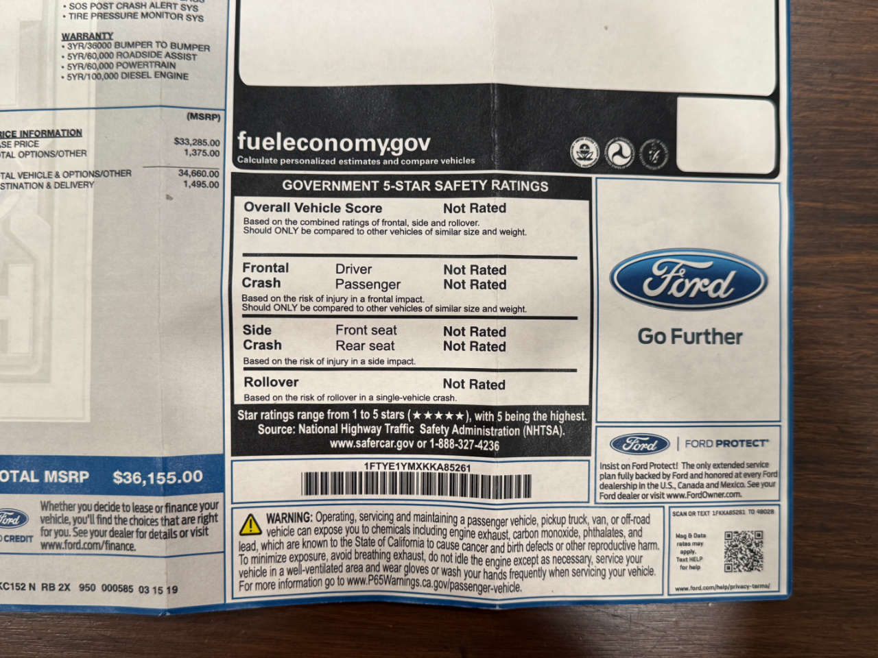 Ford Transit Cargo Van  2019