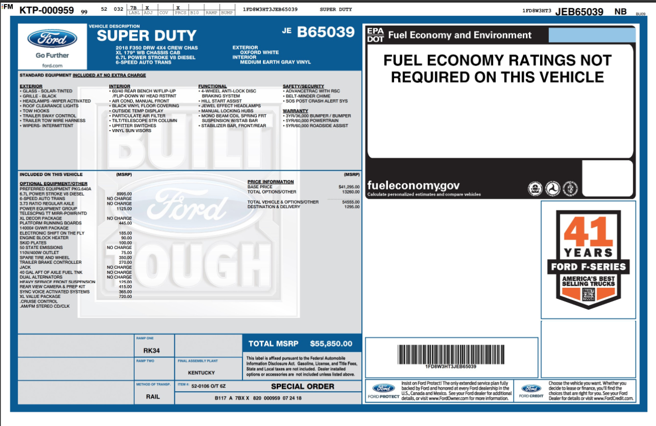 Ford Super Duty F-350 DRW  2018