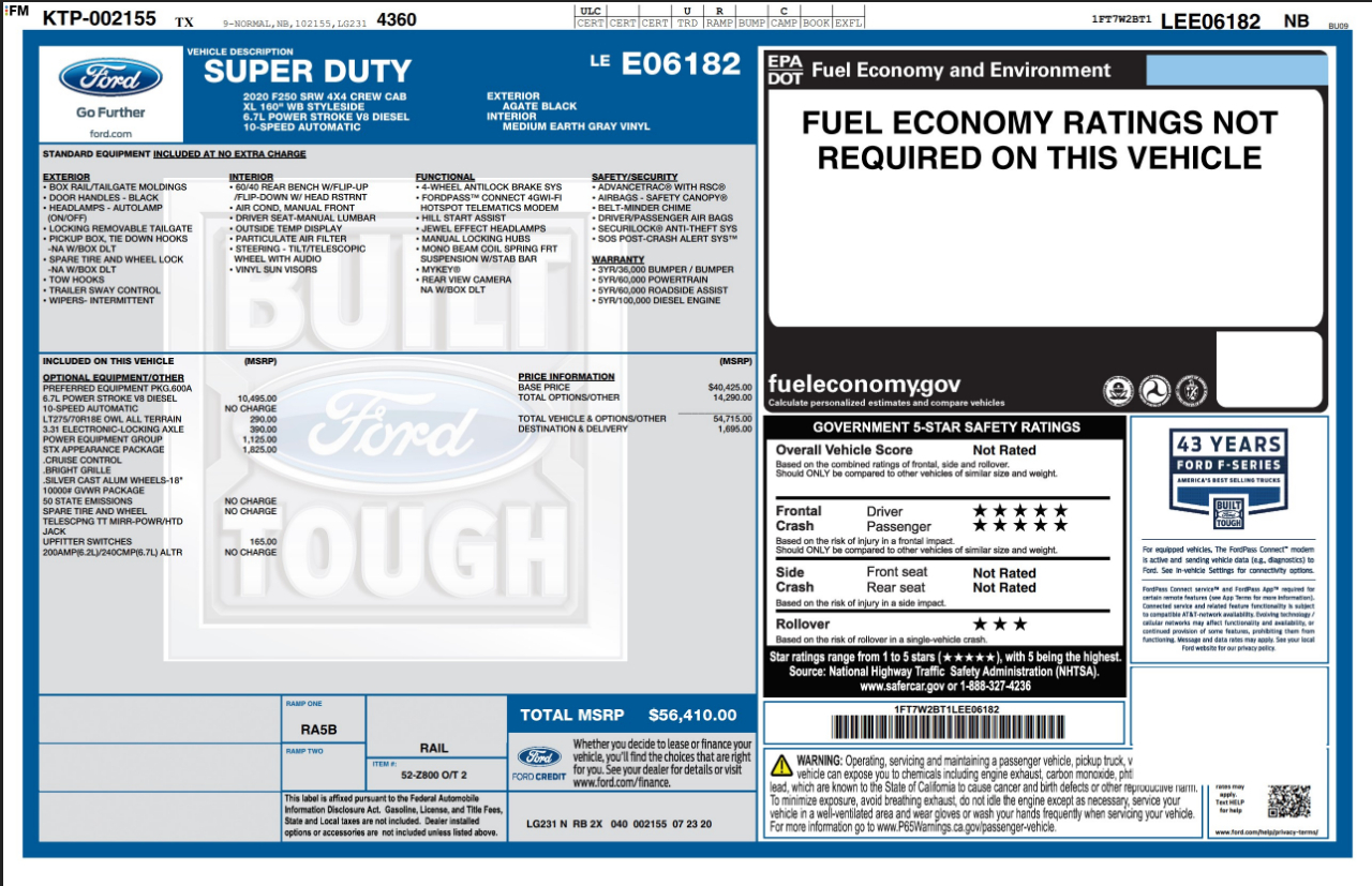 Ford Super Duty F-250 SRW  2020