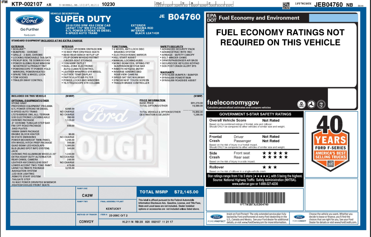 Ford Super Duty F-250 SRW  2018