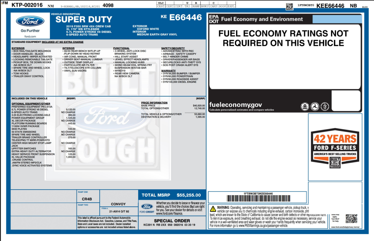 Ford Super Duty F-350 SRW  2019