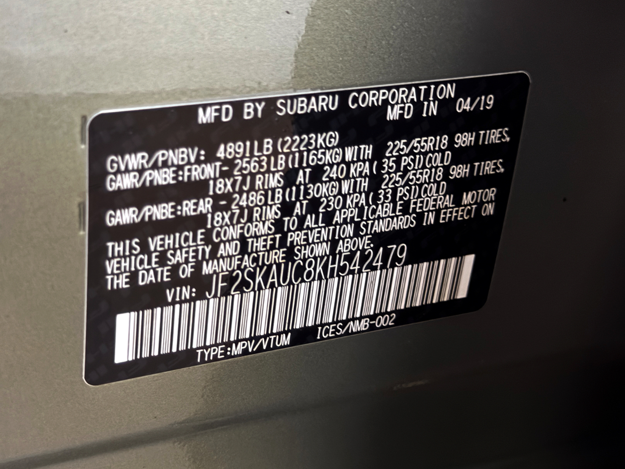 Subaru Forester  2019