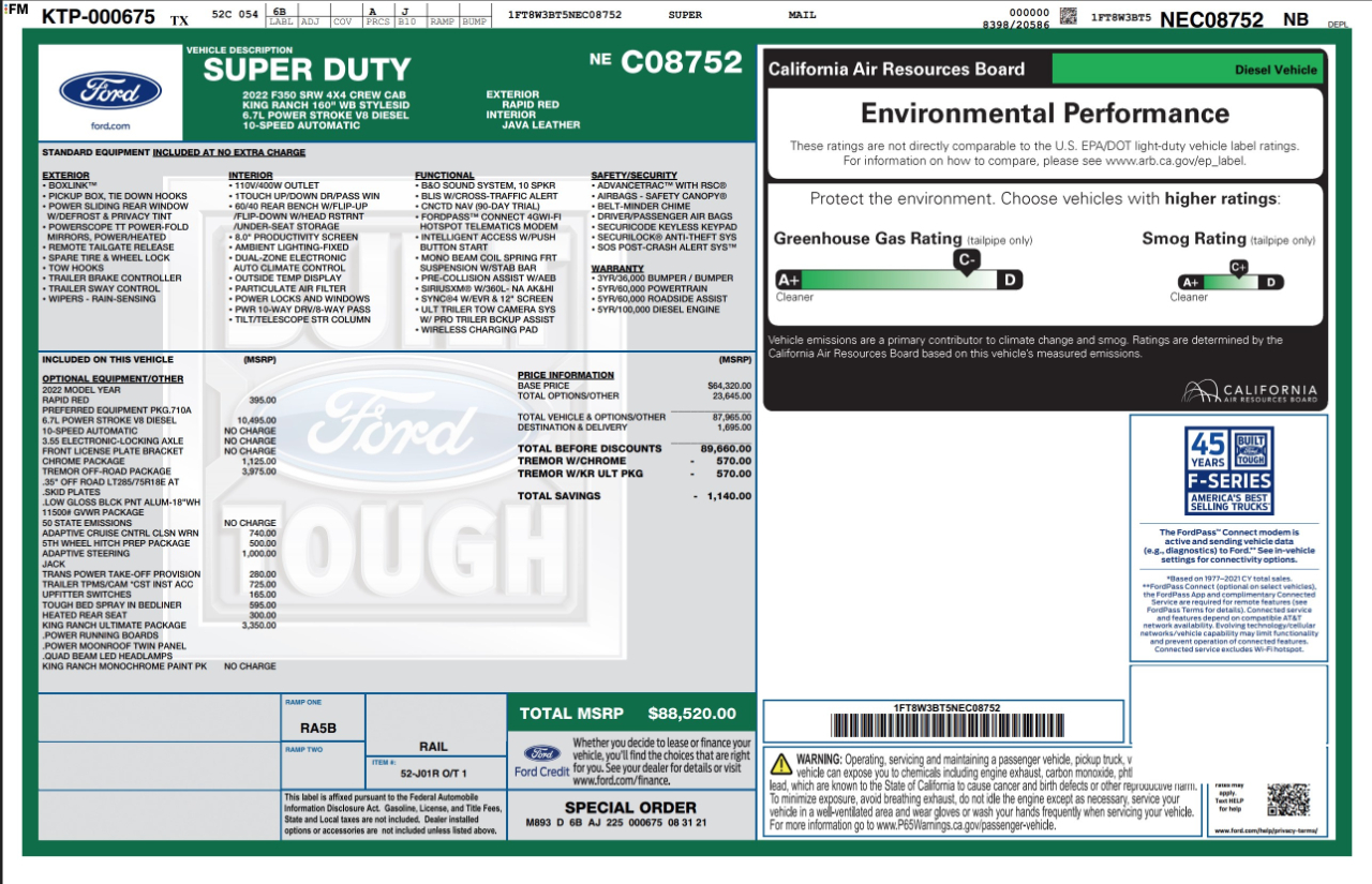 Ford Super Duty F-350 SRW  2022