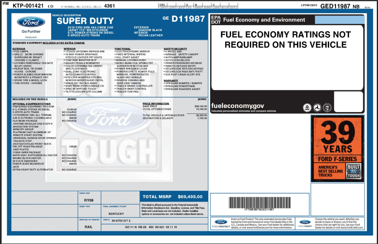 Ford Super Duty F-350 SRW  2016
