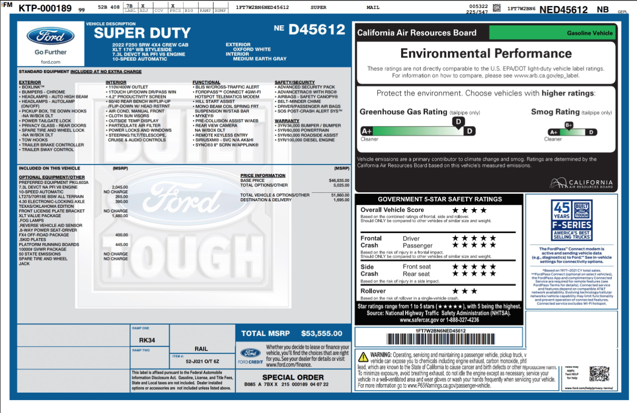 Ford Super Duty F-250 SRW  2022