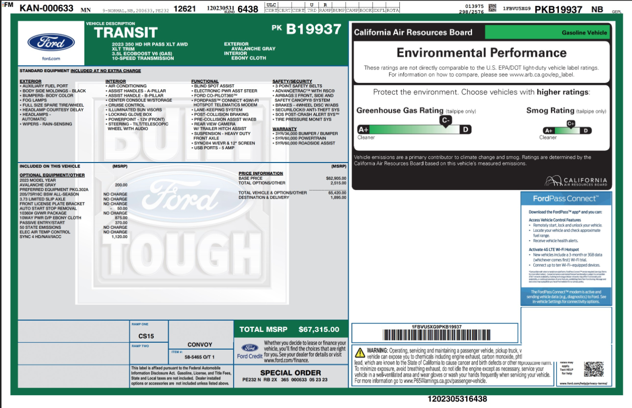 Ford Transit Passenger Wagon  2023
