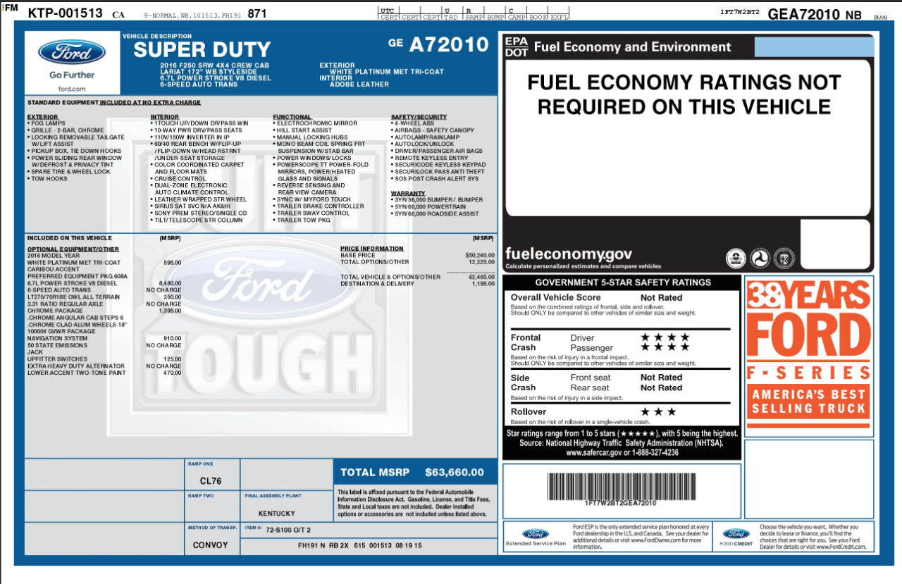 Ford Super Duty F-250 SRW  2016