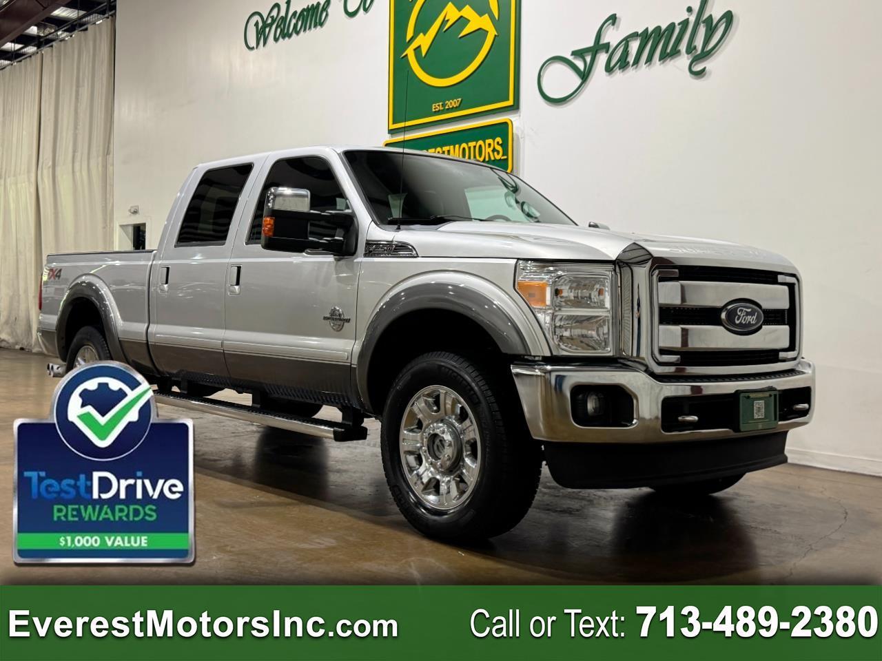2012 Ford Super Duty F-250 SRW LARIAT 4X4 CREWCAB SHORT 6.7L V8 DIESEL 1OWNER