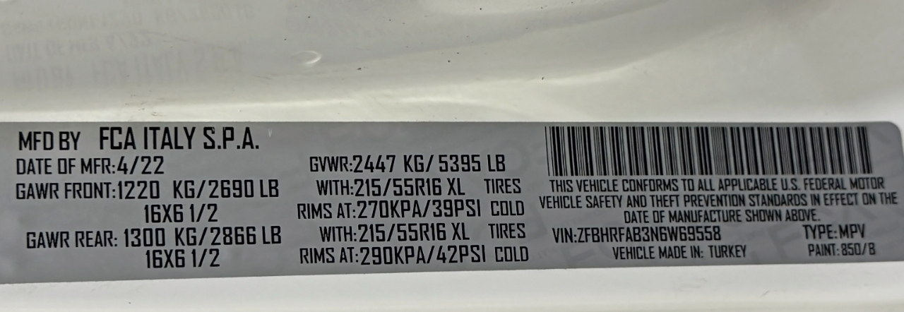 RAM ProMaster City Cargo Van  2022