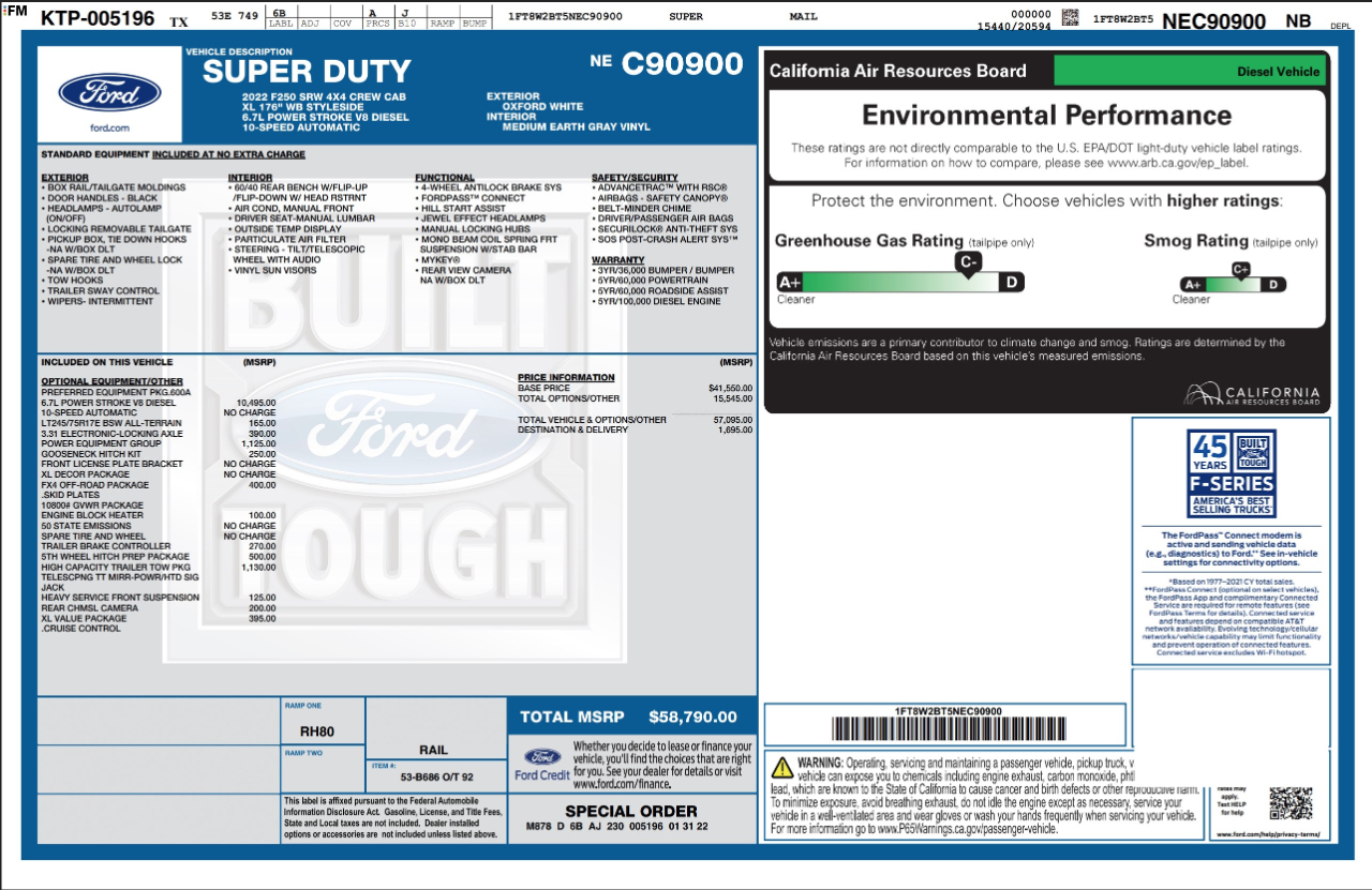 Ford Super Duty F-250 SRW  2022