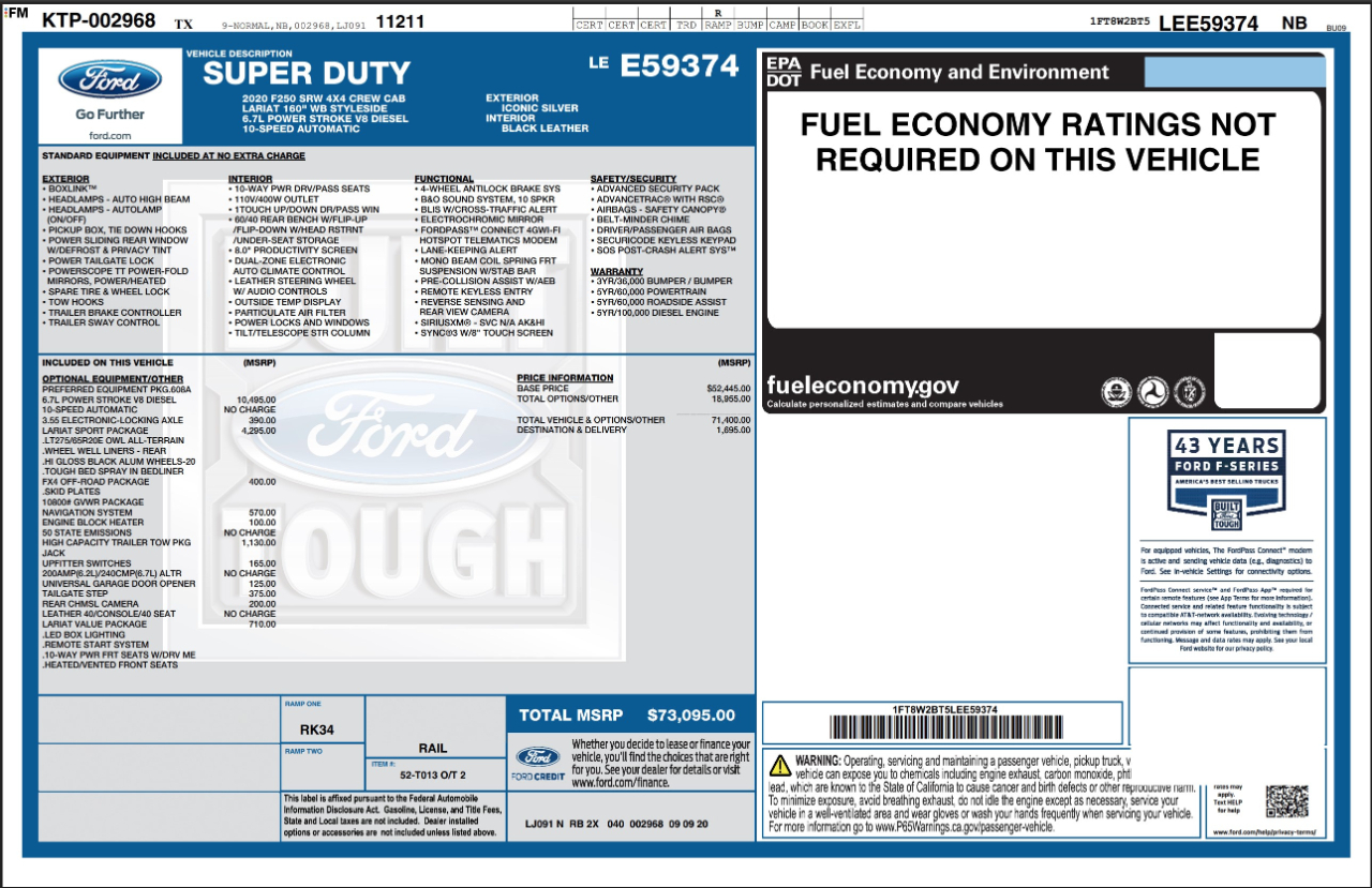 Ford Super Duty F-250 SRW  2020