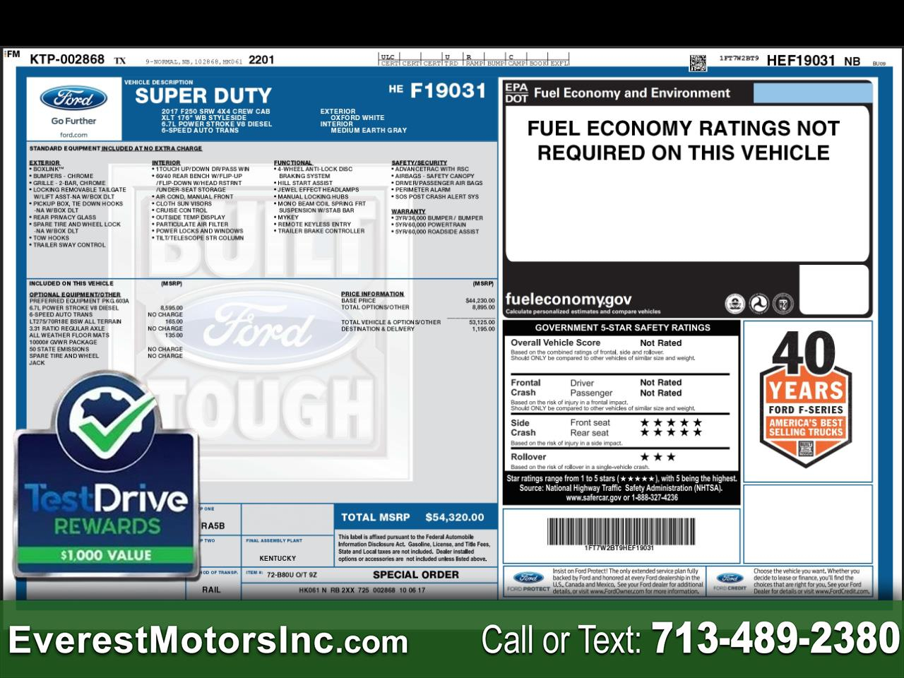 Ford Super Duty F-250 SRW  2017