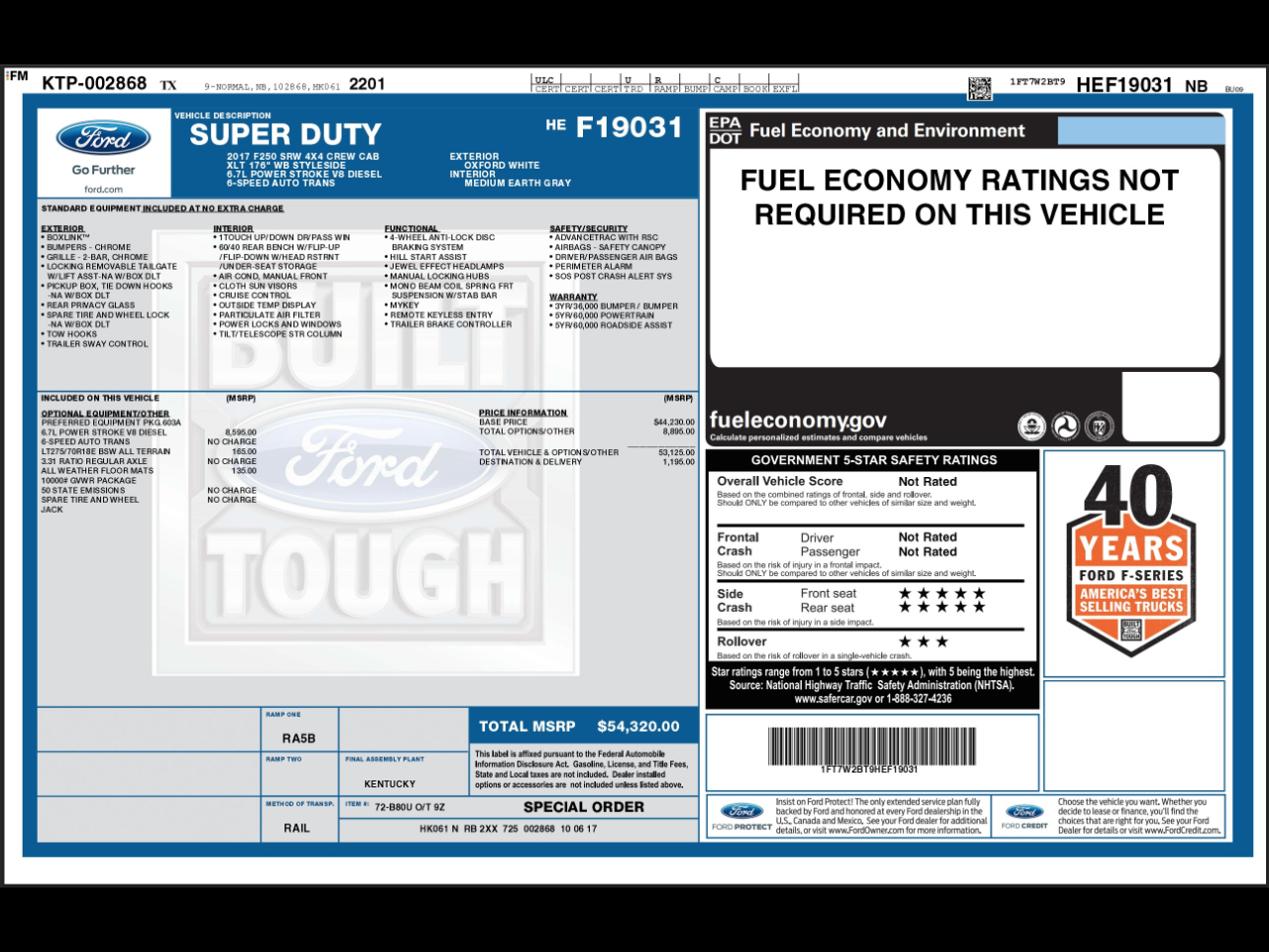 Ford Super Duty F-250 SRW  2017