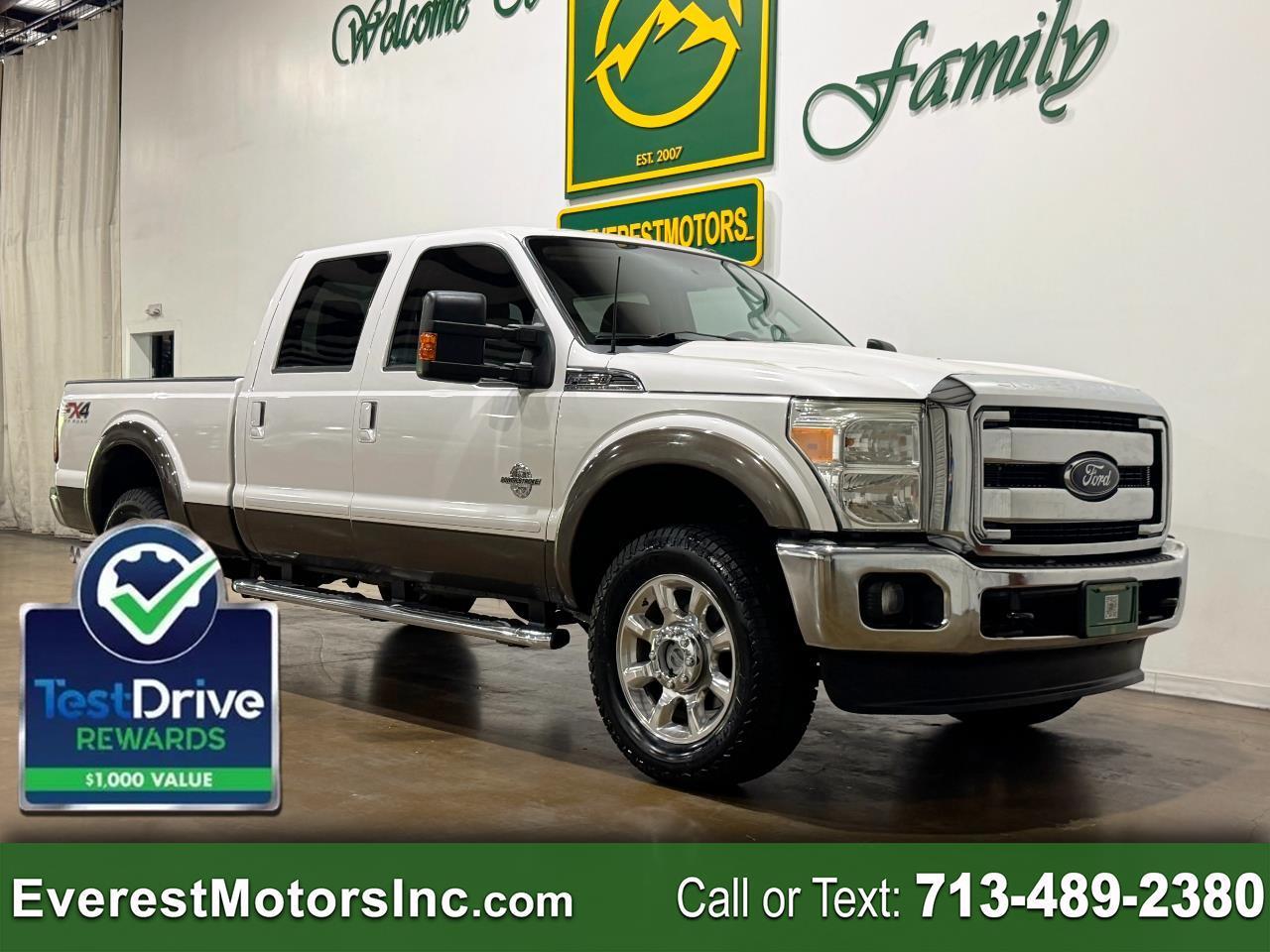 2015 Ford Super Duty F-250 SRW LARIAT 4X4 CREWCAB SHORT 6.7L V8 DIESEL 1OWNER FX4