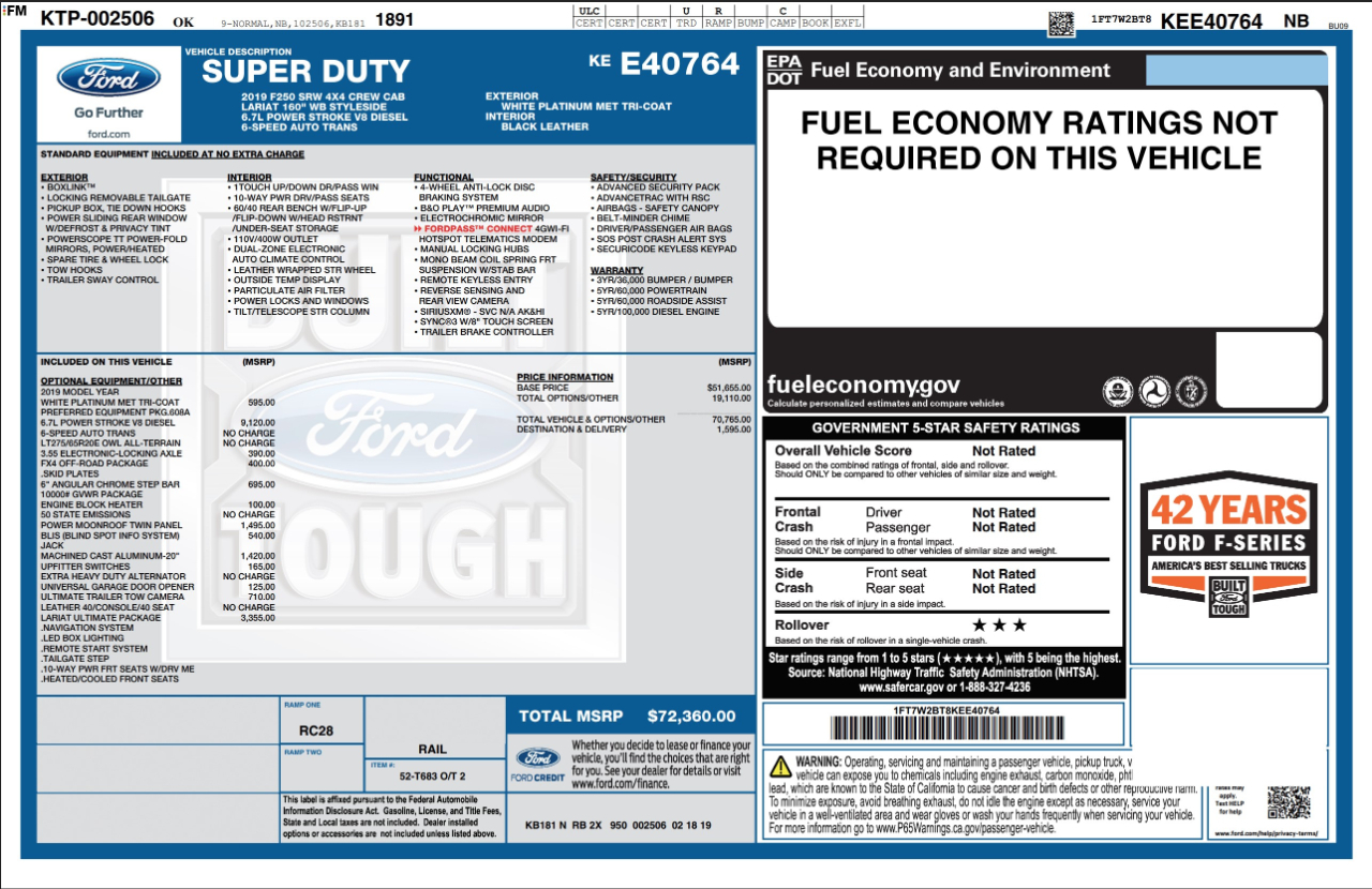 Ford Super Duty F-250 SRW  2019