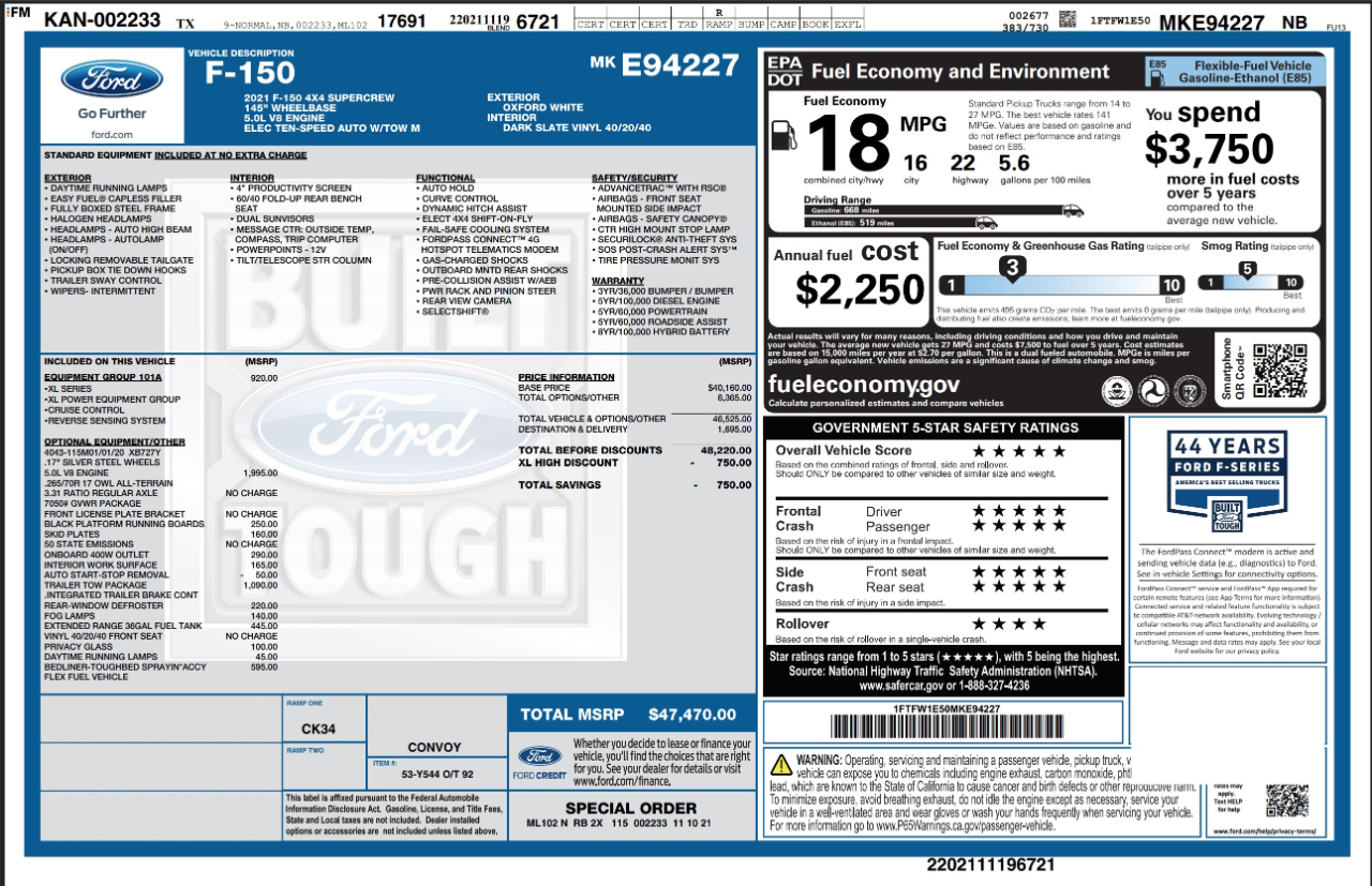 Ford F-150  2021