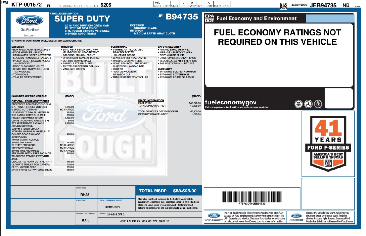Ford Super Duty F-350 DRW  2018
