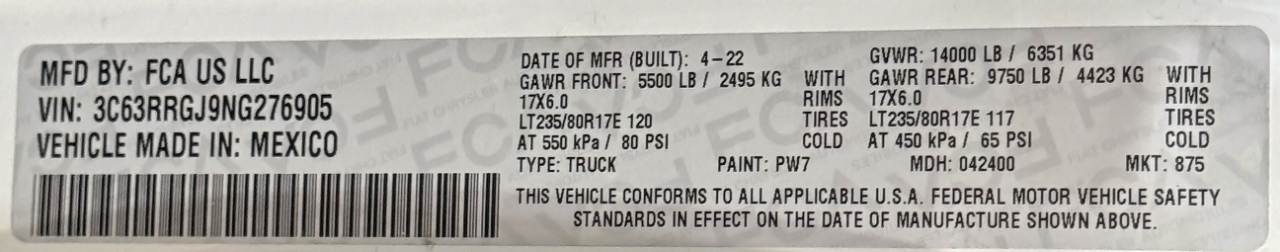 RAM 3500  2022
