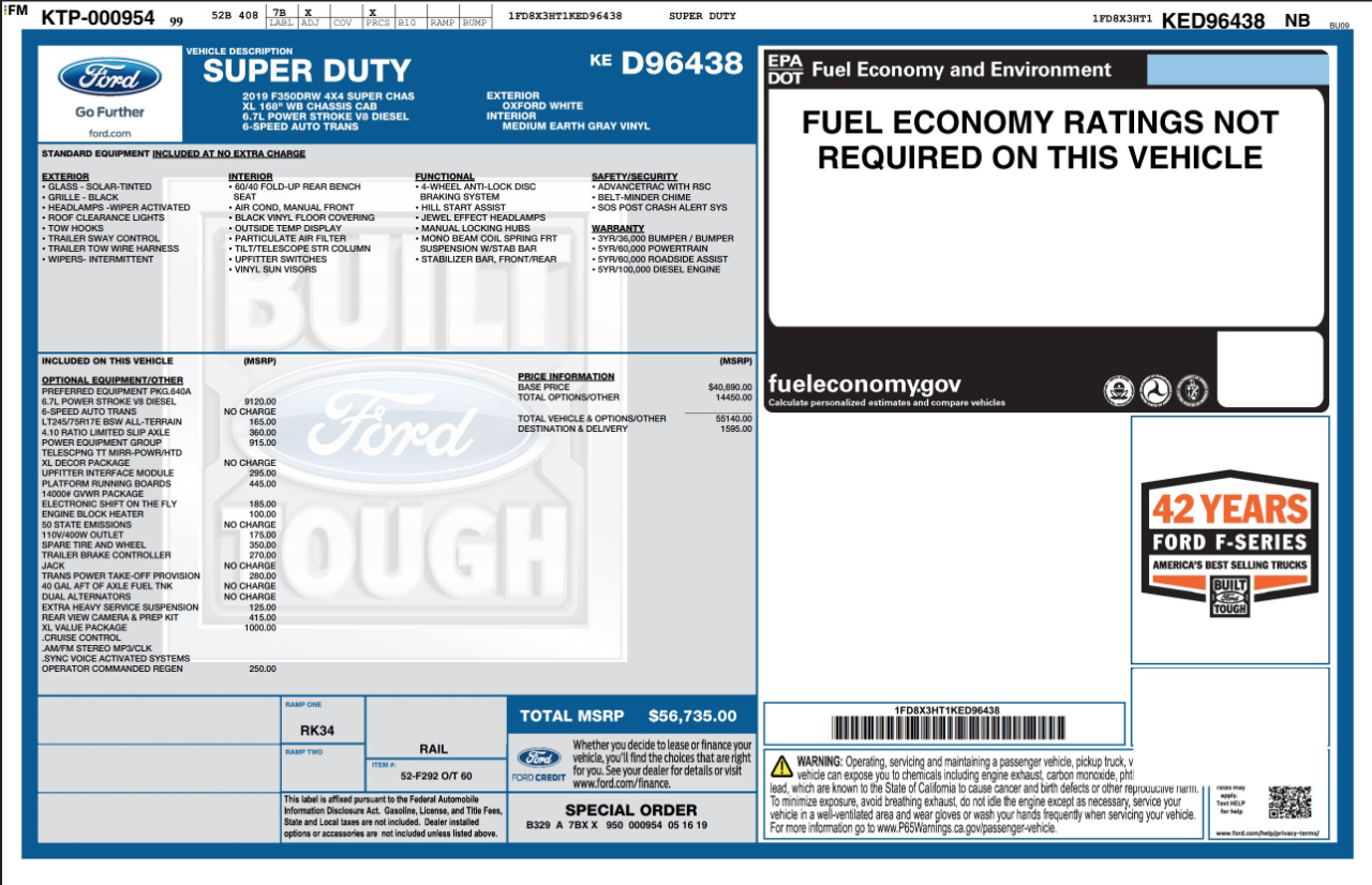 Ford Super Duty F-350 DRW  2019