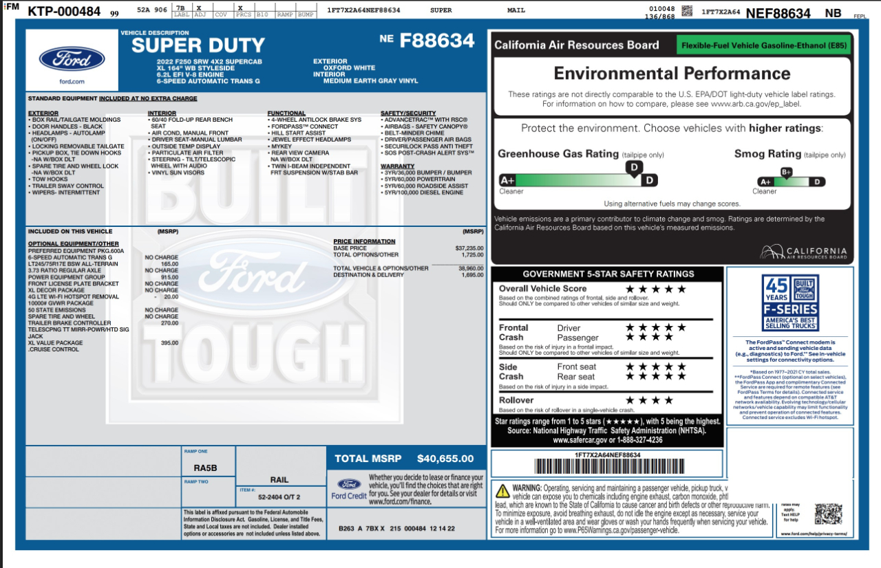 Ford Super Duty F-250 SRW  2022