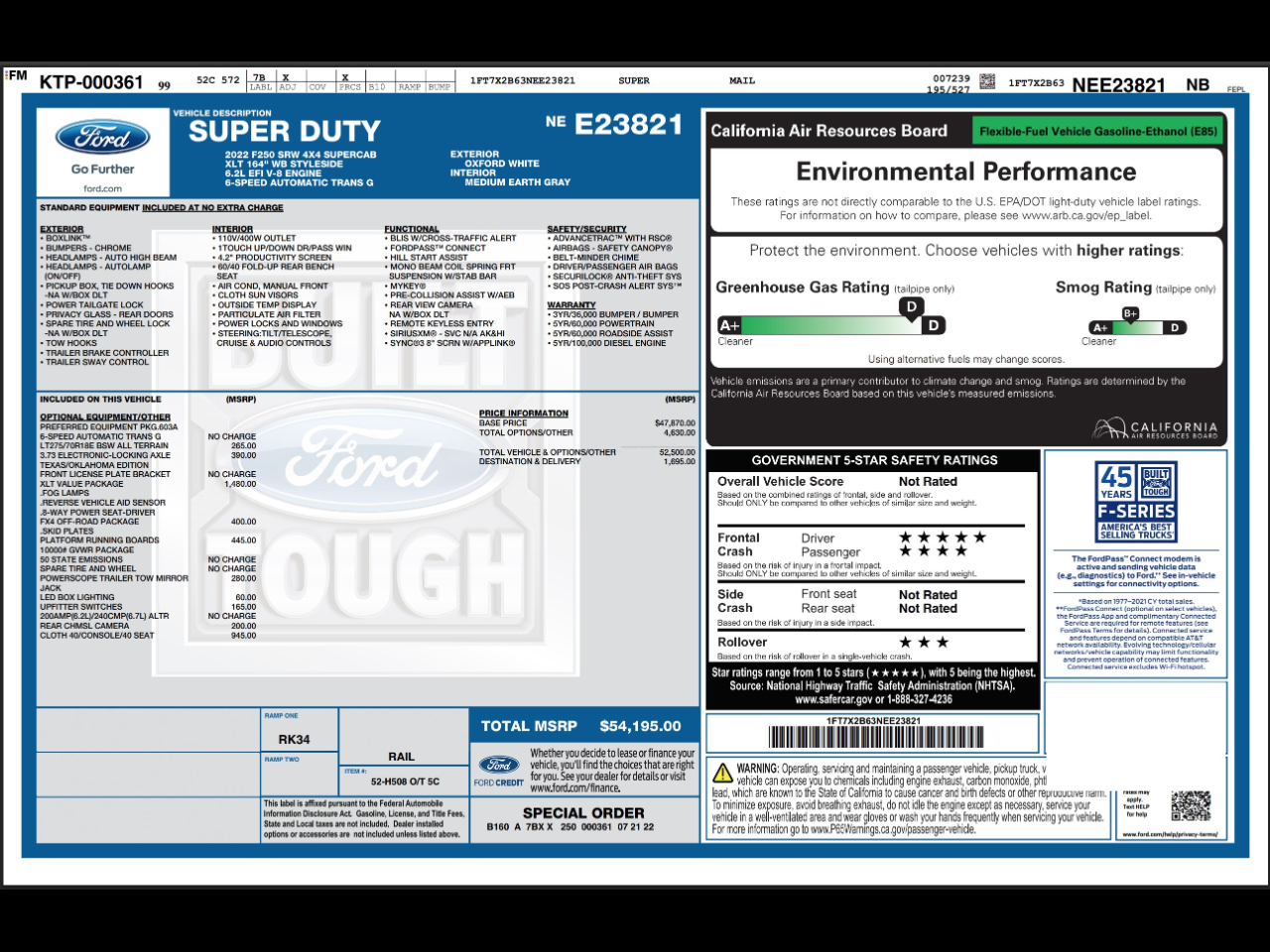 Ford Super Duty F-250 SRW  2022