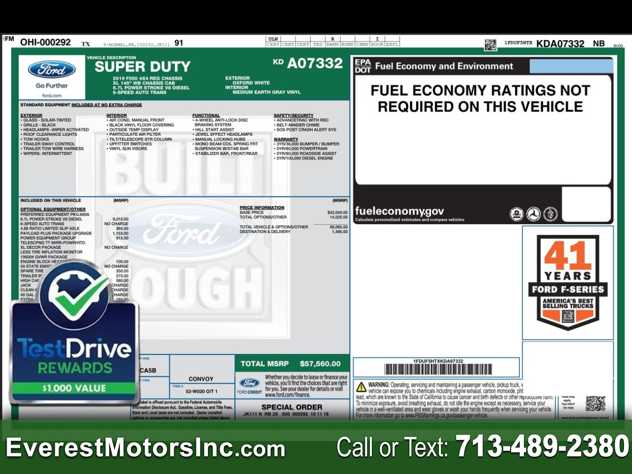 Ford Super Duty F-550 DRW  2019