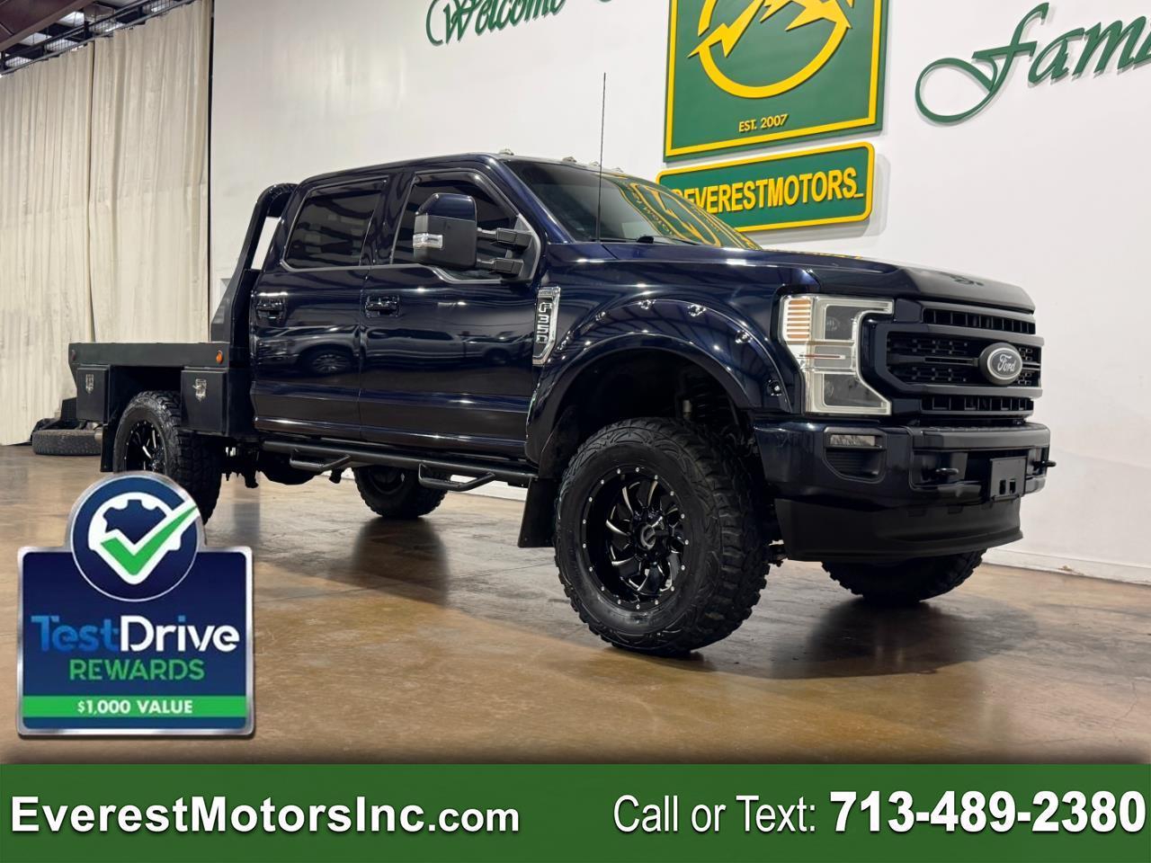 2022 Ford Super Duty F-350 SRW LARIAT ULTIMATE SPORT 4X4 CC FLATBED 7.3L GAS 1OWN