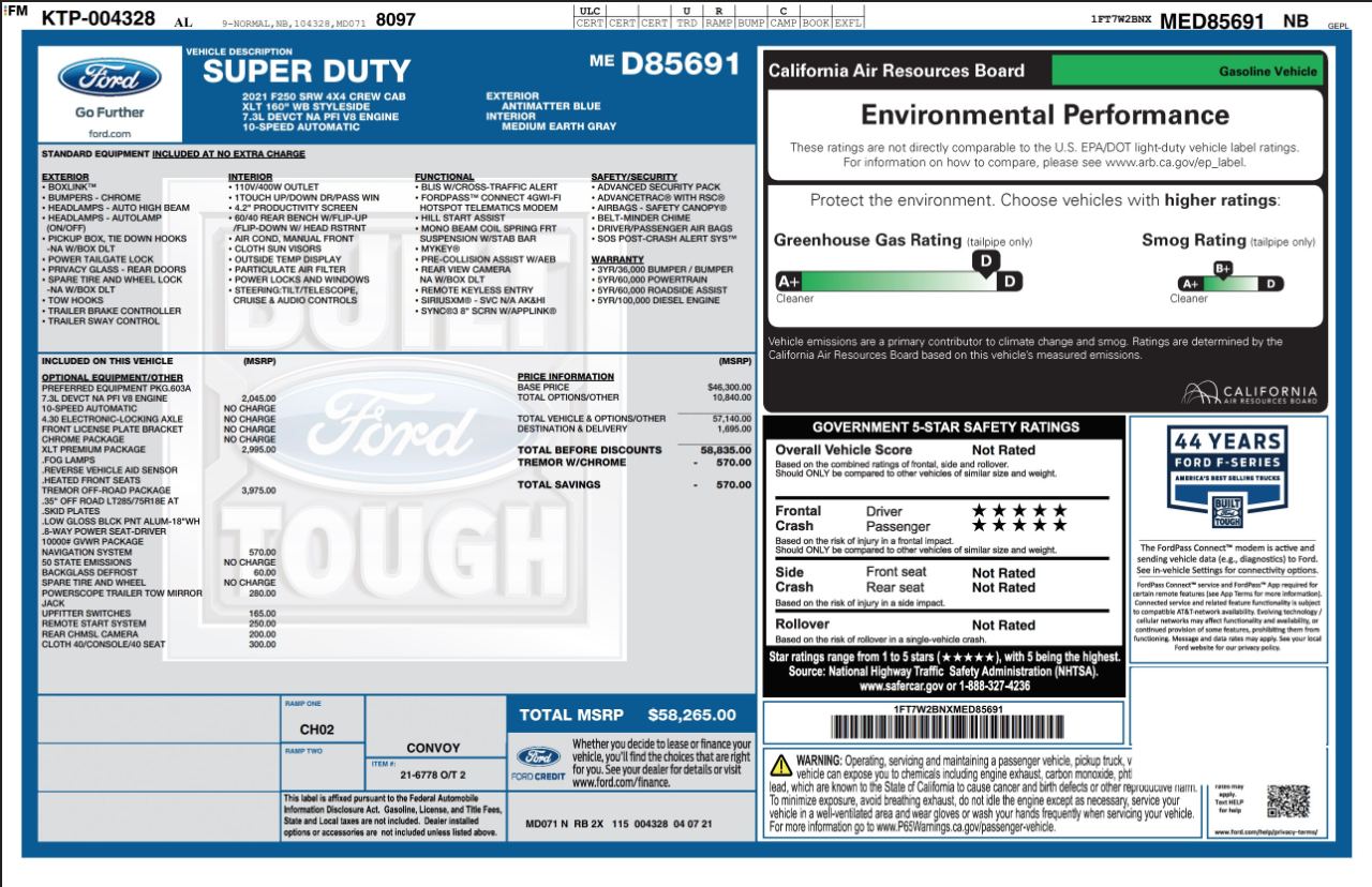 Ford Super Duty F-250 SRW  2021