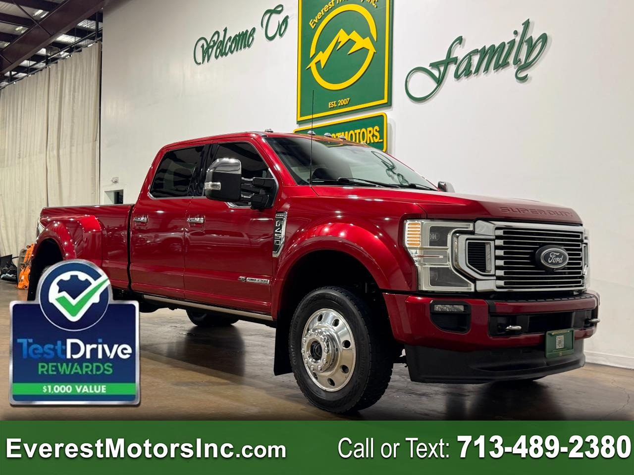 2022 Ford Super Duty F-450 DRW PLATINUM 4X4 CREWCAB 6.7L DIESEL 1OWNER FX4