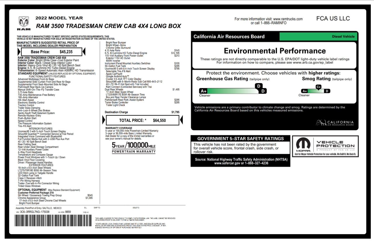 RAM 3500  2022