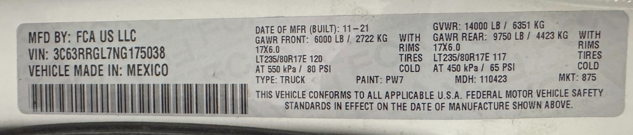 RAM 3500  2022