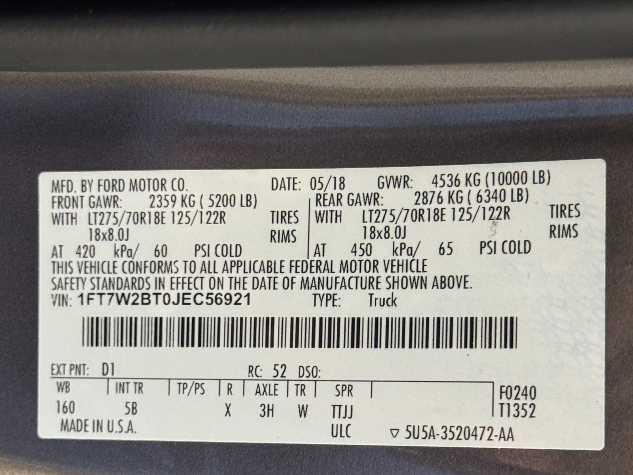 Ford Super Duty F-250 SRW  2018