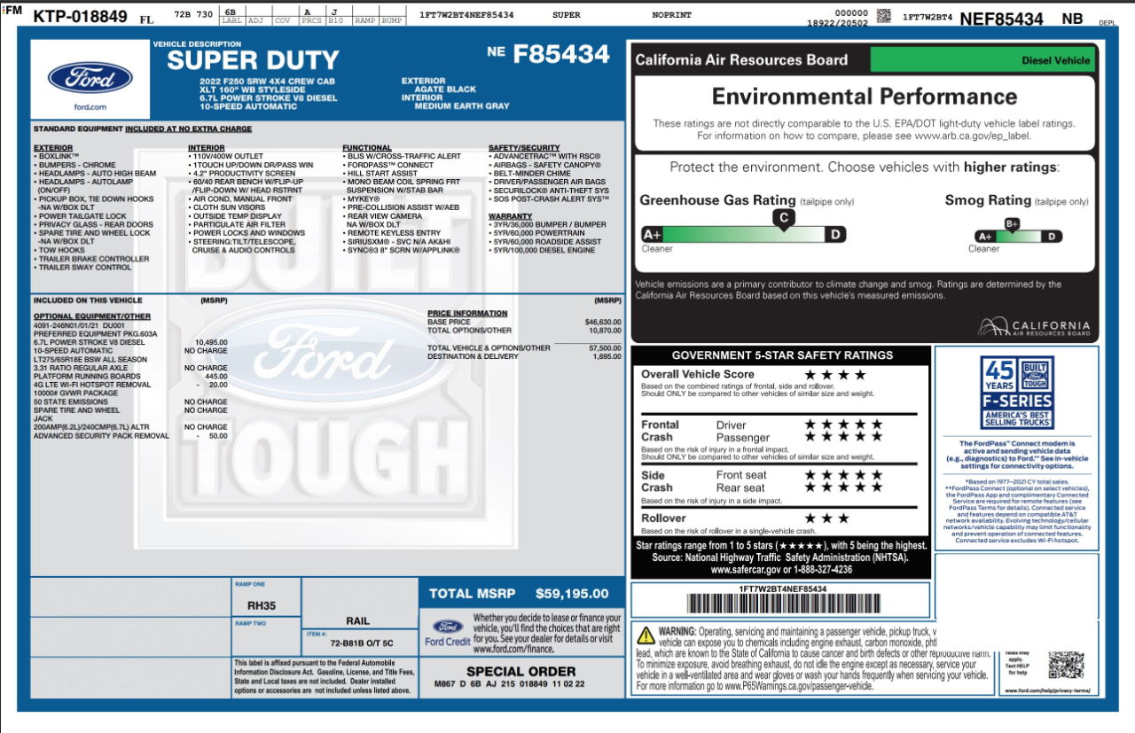 Ford Super Duty F-250 SRW  2022