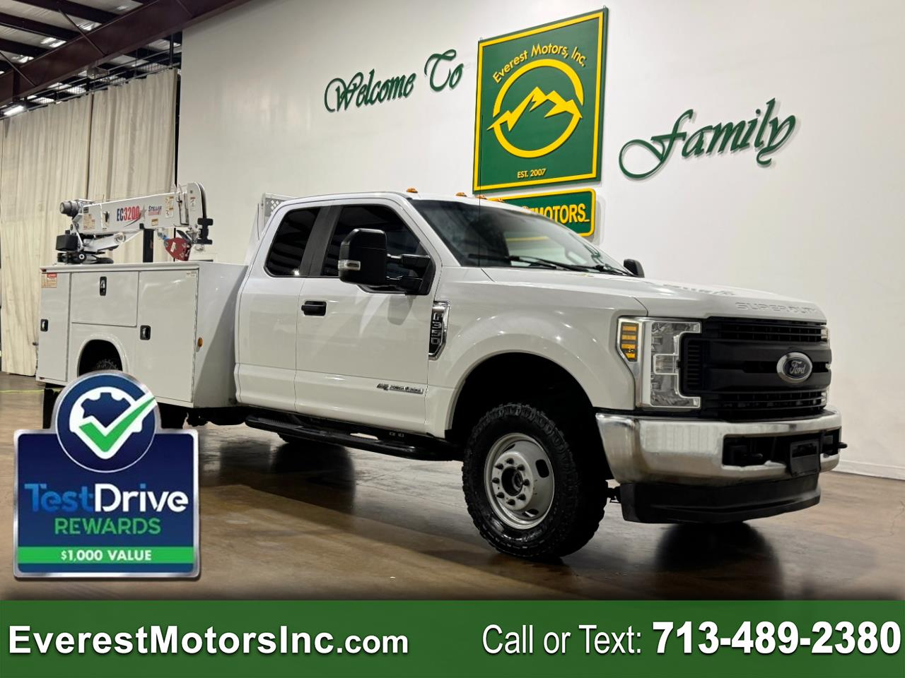 2019 Ford Super Duty F-350 DRW XL 4X4 EXTCAB CRANE TRUCK 6.7L DIESEL 1OWNER