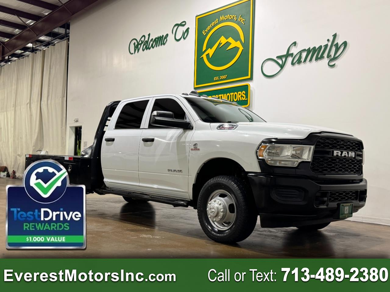 2022 RAM 3500 TRADESMAN 4X4 CC 9FT FLATBED DIESEL AISIN 1OWNER