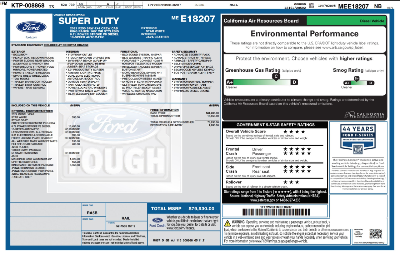 Ford Super Duty F-250 SRW  2021