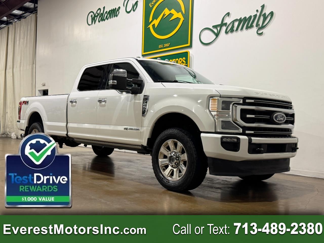 2020 Ford Super Duty F-250 SRW PLATINUM 4X4 CREWCAB LONG 6.7L V8 DIESEL FX4
