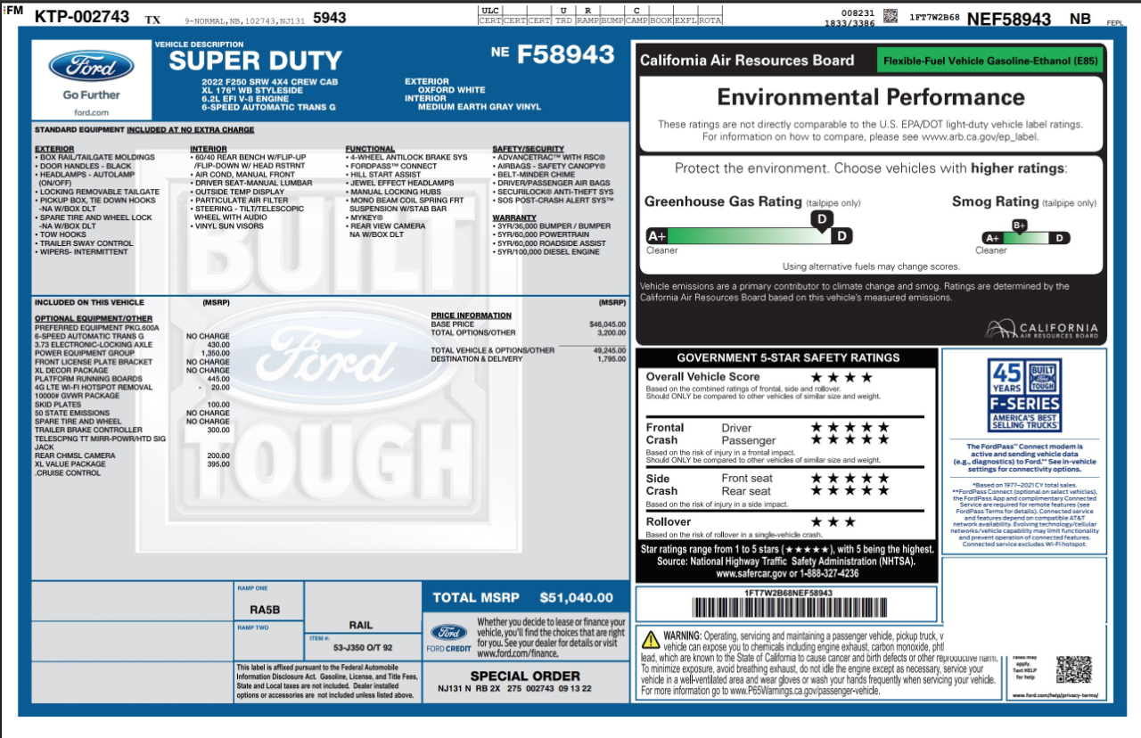 Ford Super Duty F-250 SRW  2022