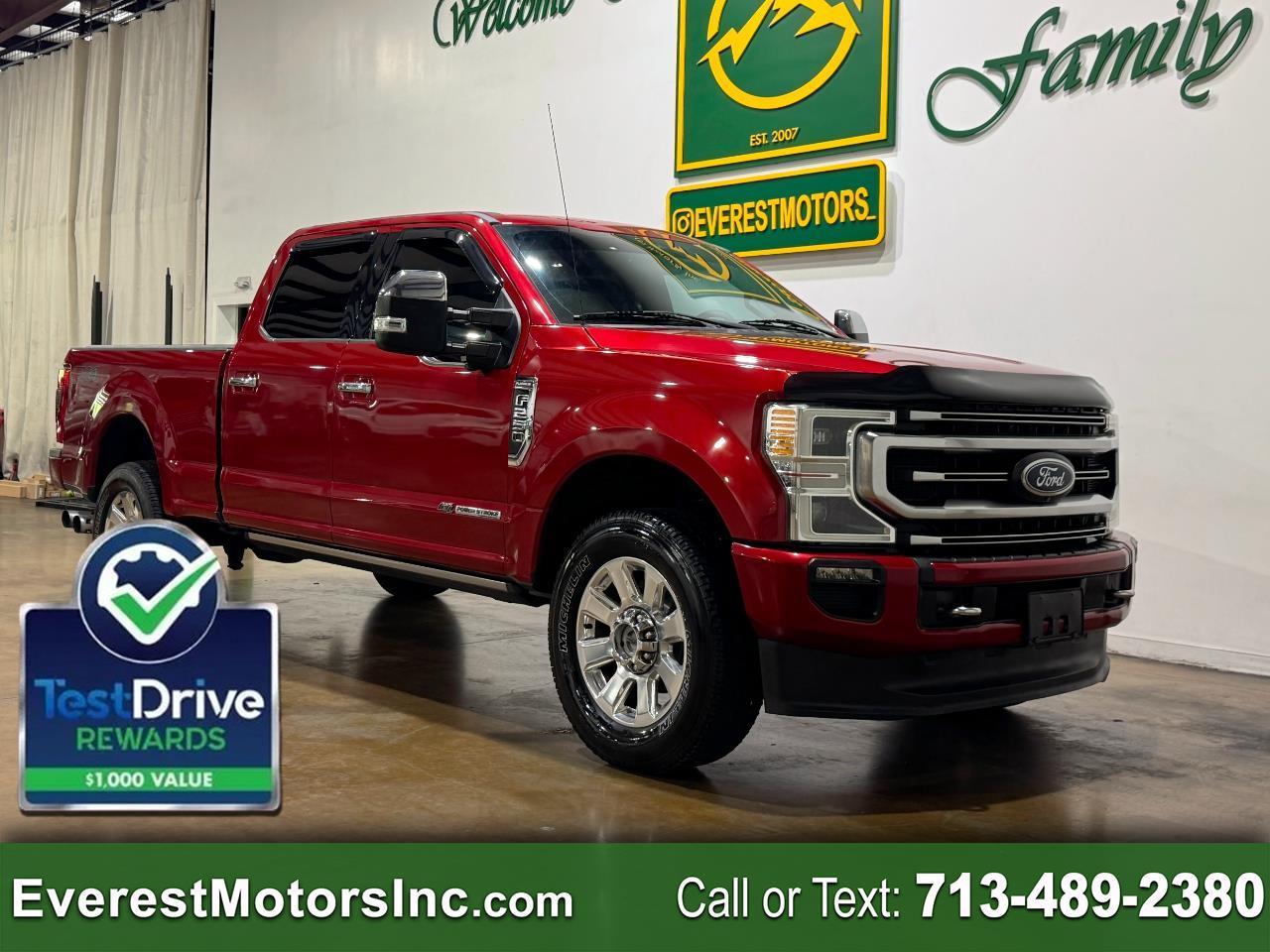 2021 Ford Super Duty F-250 SRW PLATINUM 4X4 CREWCAB SHORT 6.7L V8 DIESEL 1OWNER