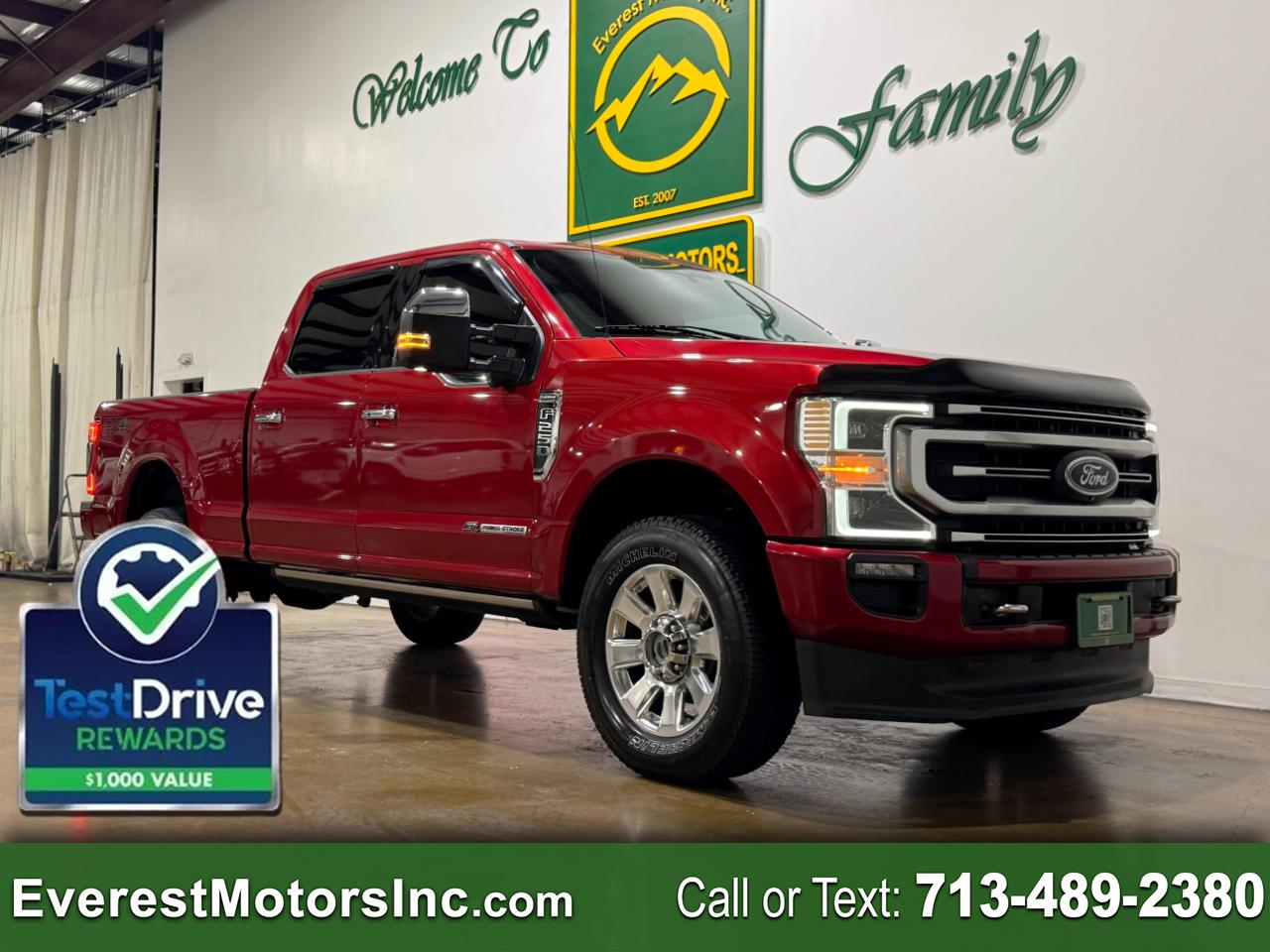 2021 Ford Super Duty F-250 SRW PLATINUM 4X4 CREWCAB SHORT 6.7L V8 DIESEL 1OWNER