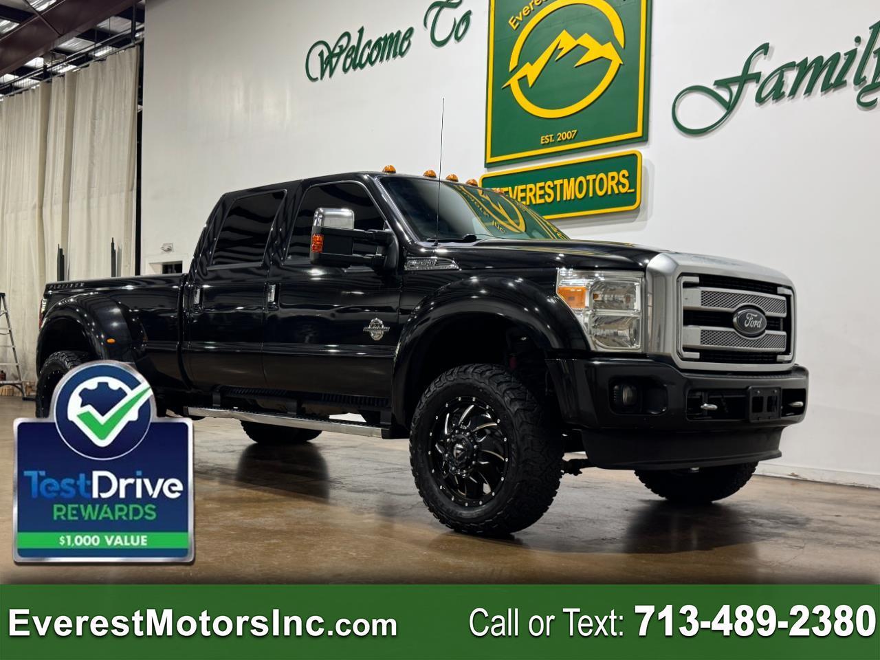 2013 Ford Super Duty F-450 DRW PLATINUM 4X4 CREWCAB 6.7L V8 DIESEL 1OWNER FX4