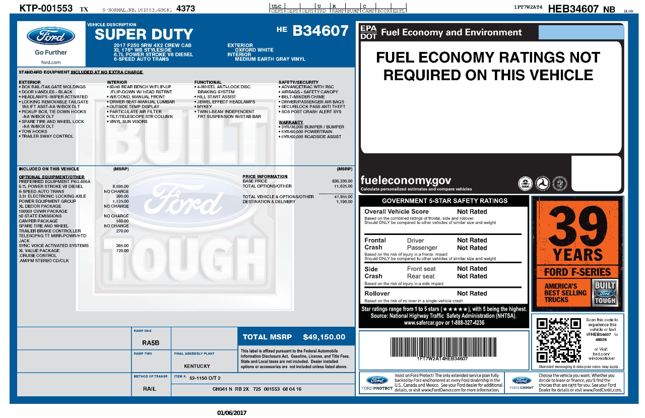 Ford Super Duty F-250 SRW  2017