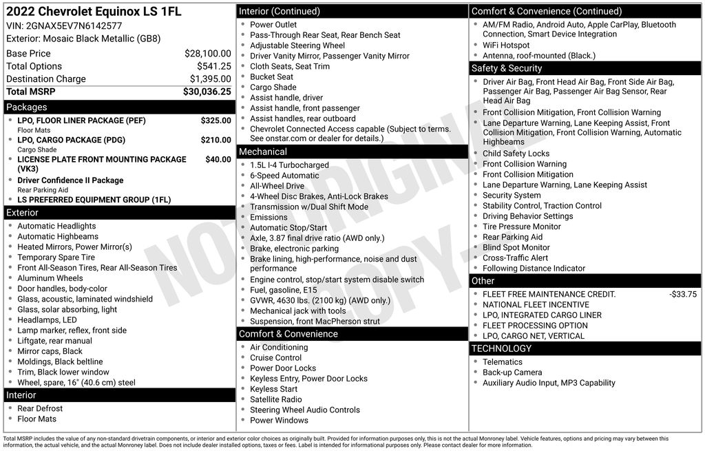 2022 Chevrolet Equinox 1FL AWD