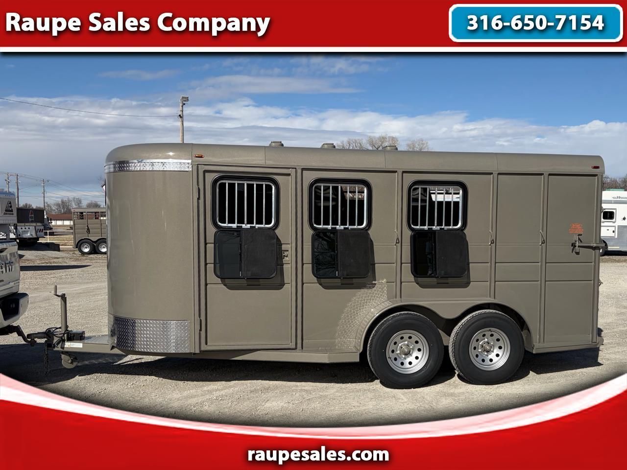 2026 Calico Horse 3 Horse Bumper Pull - Front Tack